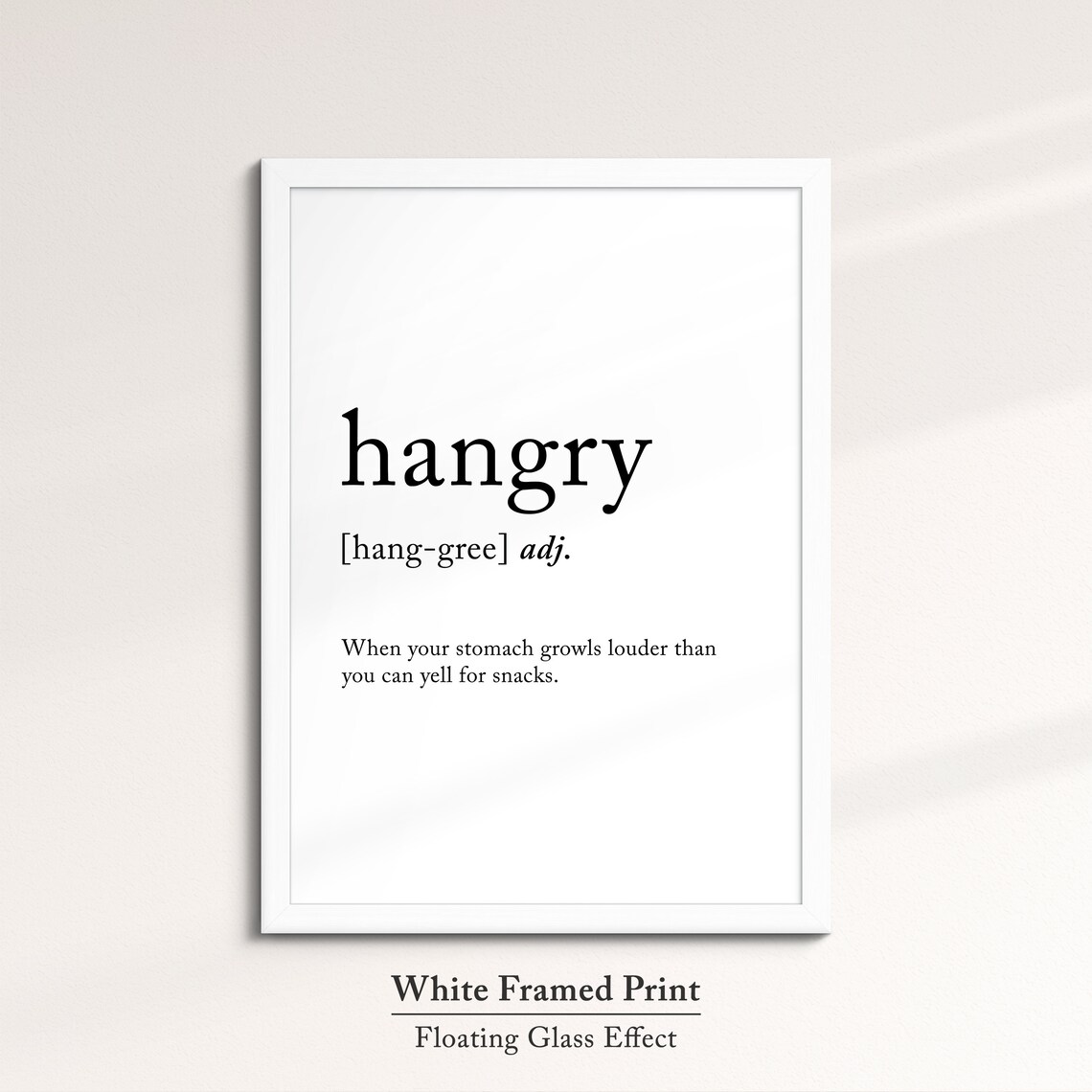 Hangry Minimalist Definition Quote Word Art Framed Print Framed Female Wall Art Lady Poster Feminine Home Decor Gifts For Her - Image 7