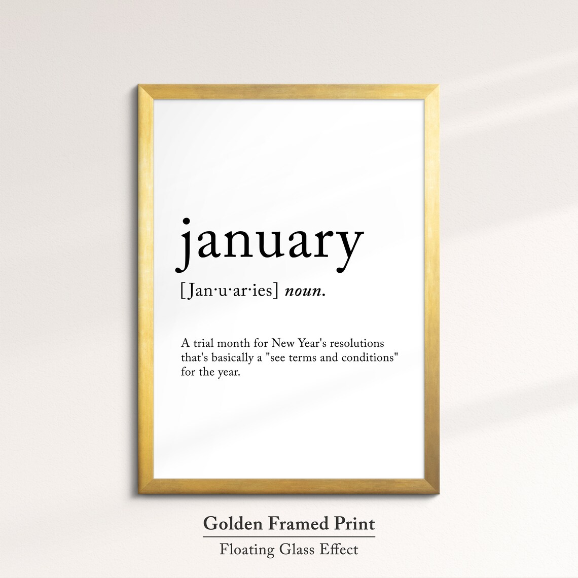 January Minimalist Definition Quote Word Art Framed Print Framed Female Wall Art Lady Poster Feminine Home Decor Gifts For Her - Image 4