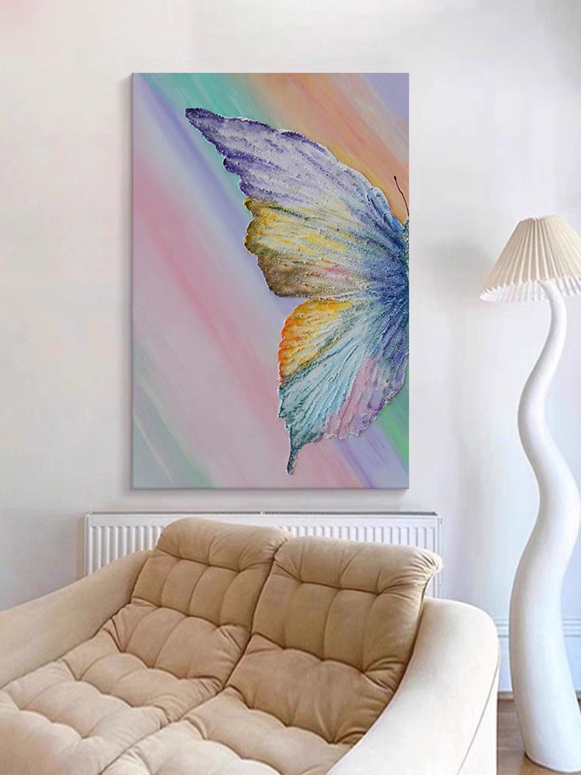 Colorful Butterfly Wing Close Up with Textured Nature Art Poster - Image 4