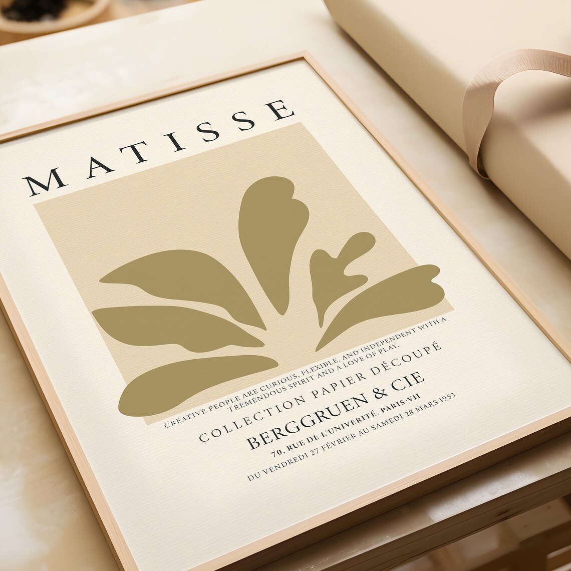 Matisse Abstract Floral Print, Minimalist Poster
