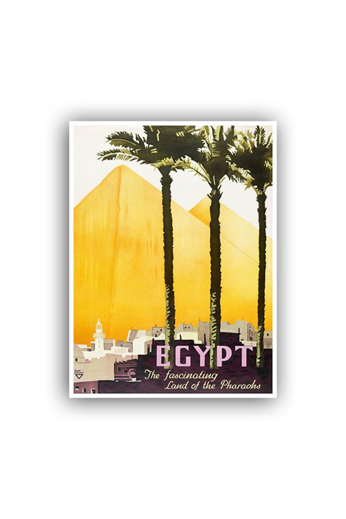 Egypt The Fascinating Land Of The Pharaohs Pyramids Palms Poster