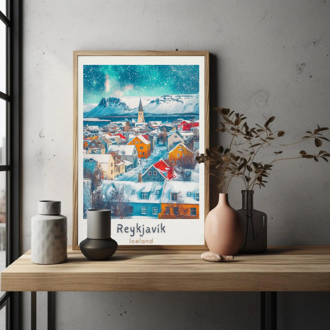 Reykjavk Travel Poster Hallgrmskirkja Church Iceland Art Print