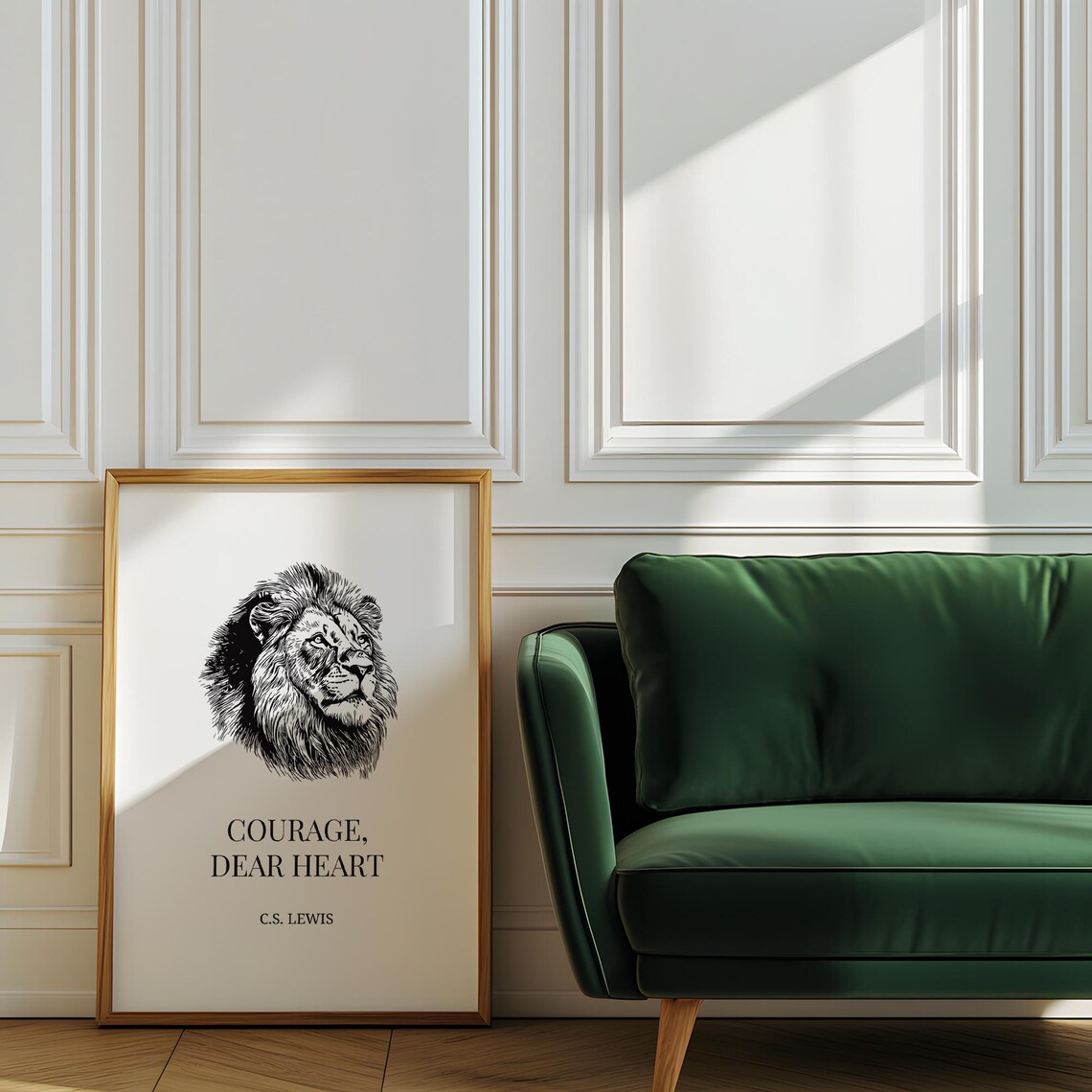 Courage Dear Heart, C.S. Lewis Quote Art Print - Image 3