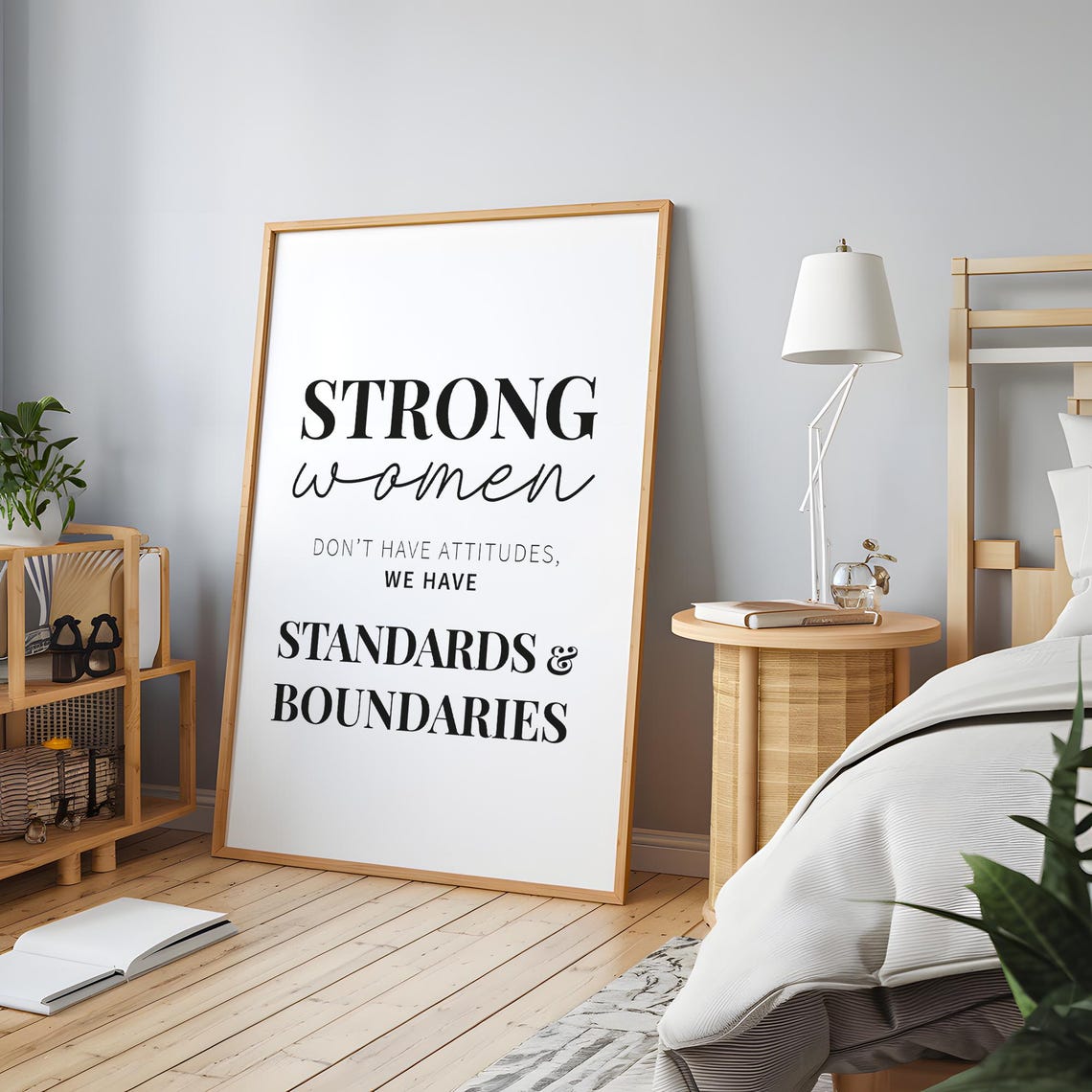 Strong Women Standards and Boundaries Empowering Quote Wall Poster - Image 3