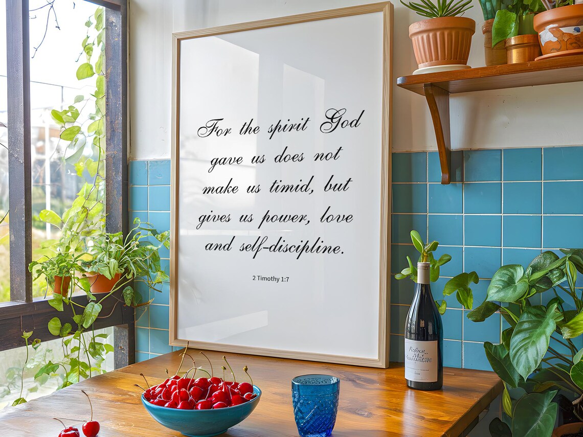 2 Timothy 17 Wall Art Bible Verse Decor Scripture Print Christian - Image 3