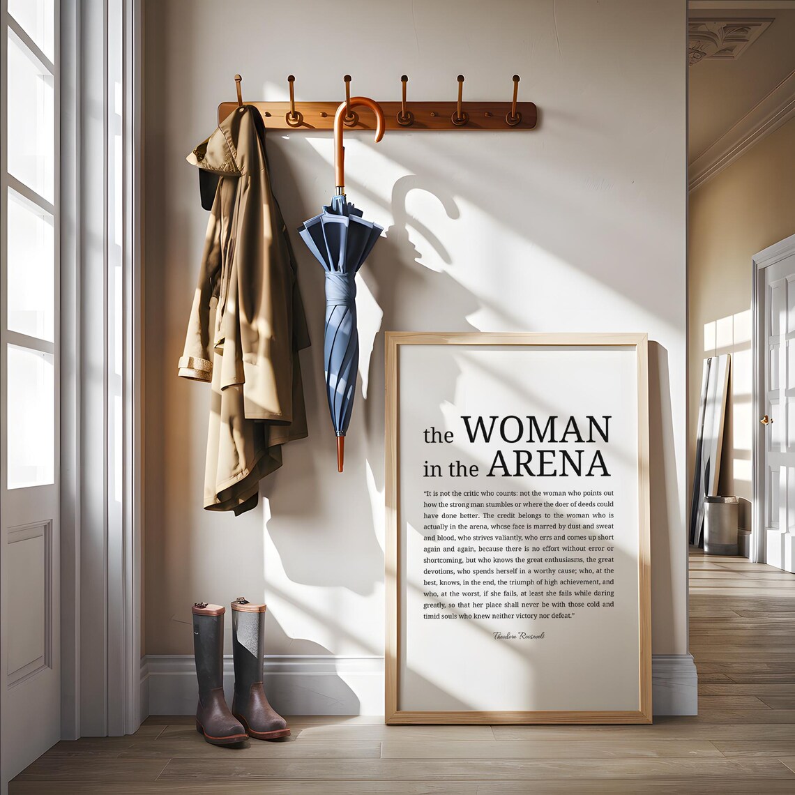 The Woman In The Arena Theodore Roosevelt Quote Empowerment Poster - Image 4