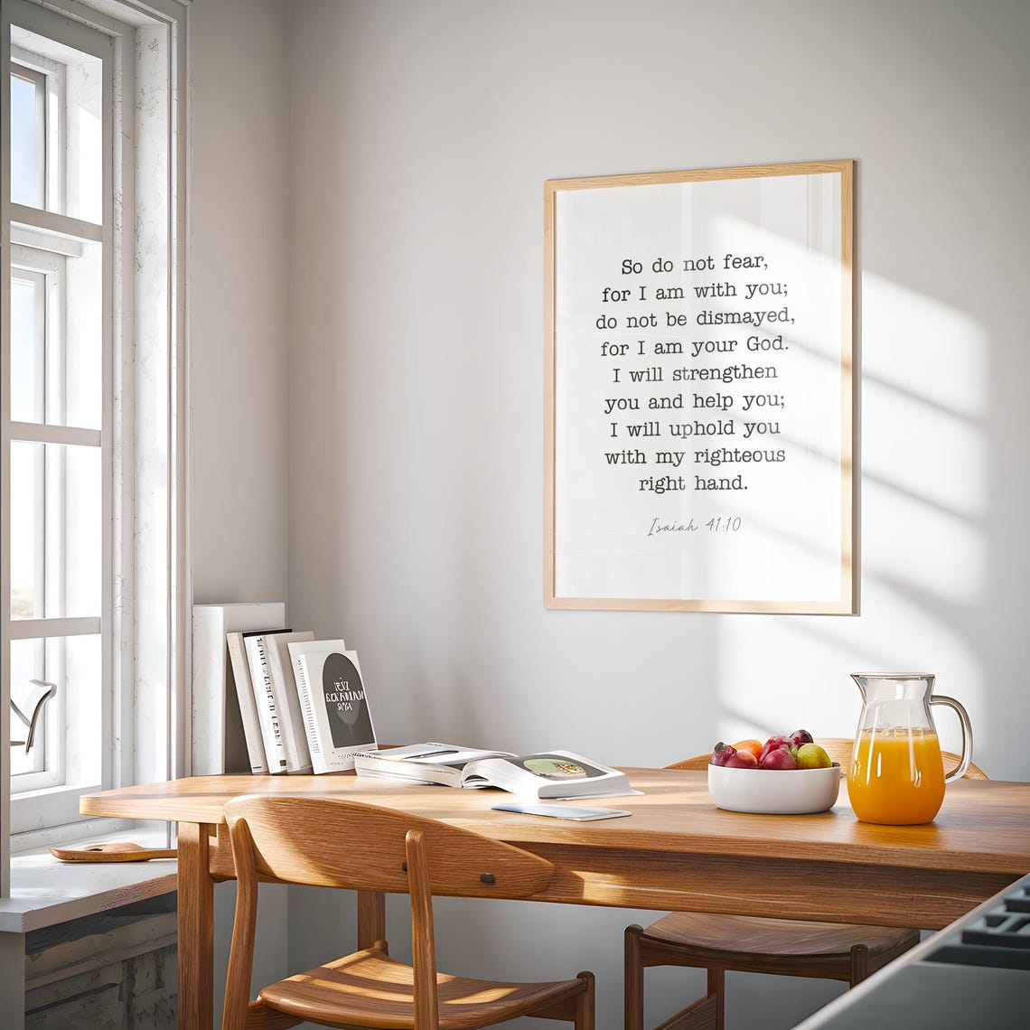 Isaiah 41:10 Do Not Fear I Am With You Scripture Verse Poster - Image 3