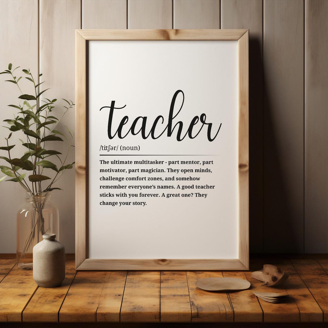 Teacher Definition Dictionary Style Thank You Gift Appreciation Poster - Image 3