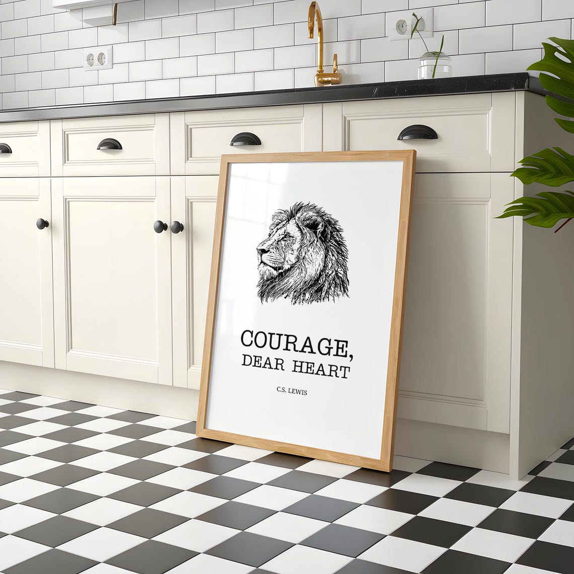 Courage Dear Heart Cs Lewiswall Art Lewis Wall Decor Book Page Inspirational Quote - Image 5