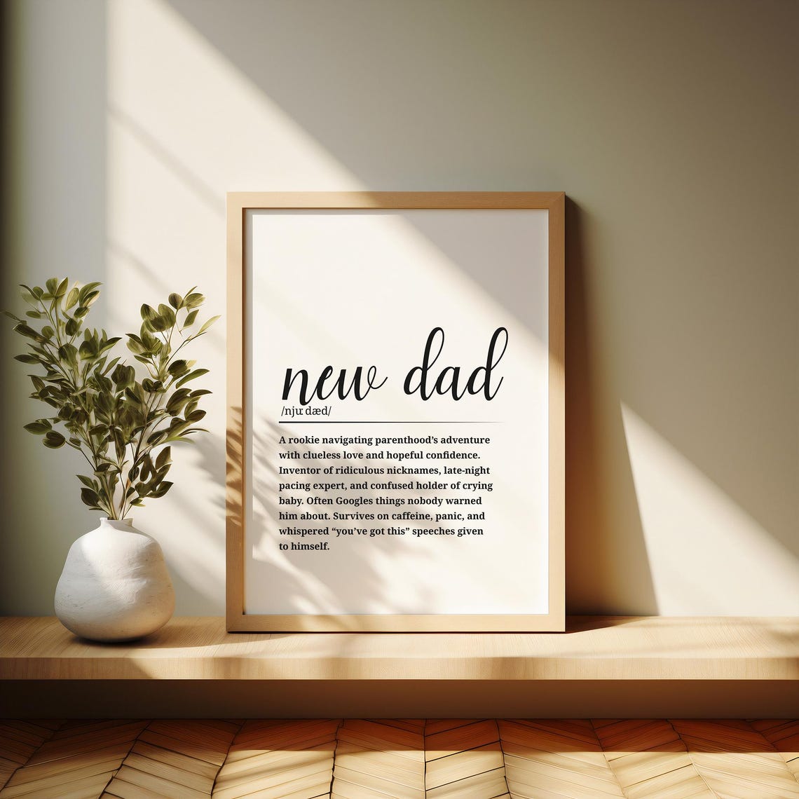 Funny New Dad Definition Dictionary Humor Poster New Father Gift - Image 4