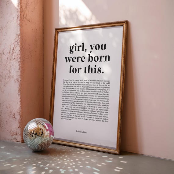 Feminist Empowerment Wall Art Sovereign Woman Poetry Print Intersectional Feminism Poster