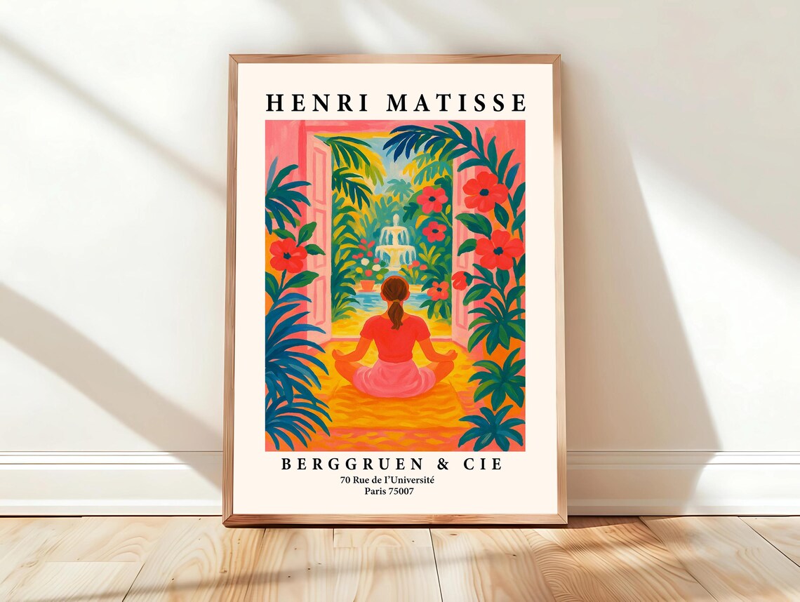 Henri Matisse Woman Meditating Tropical Garden Gallery Style Poster