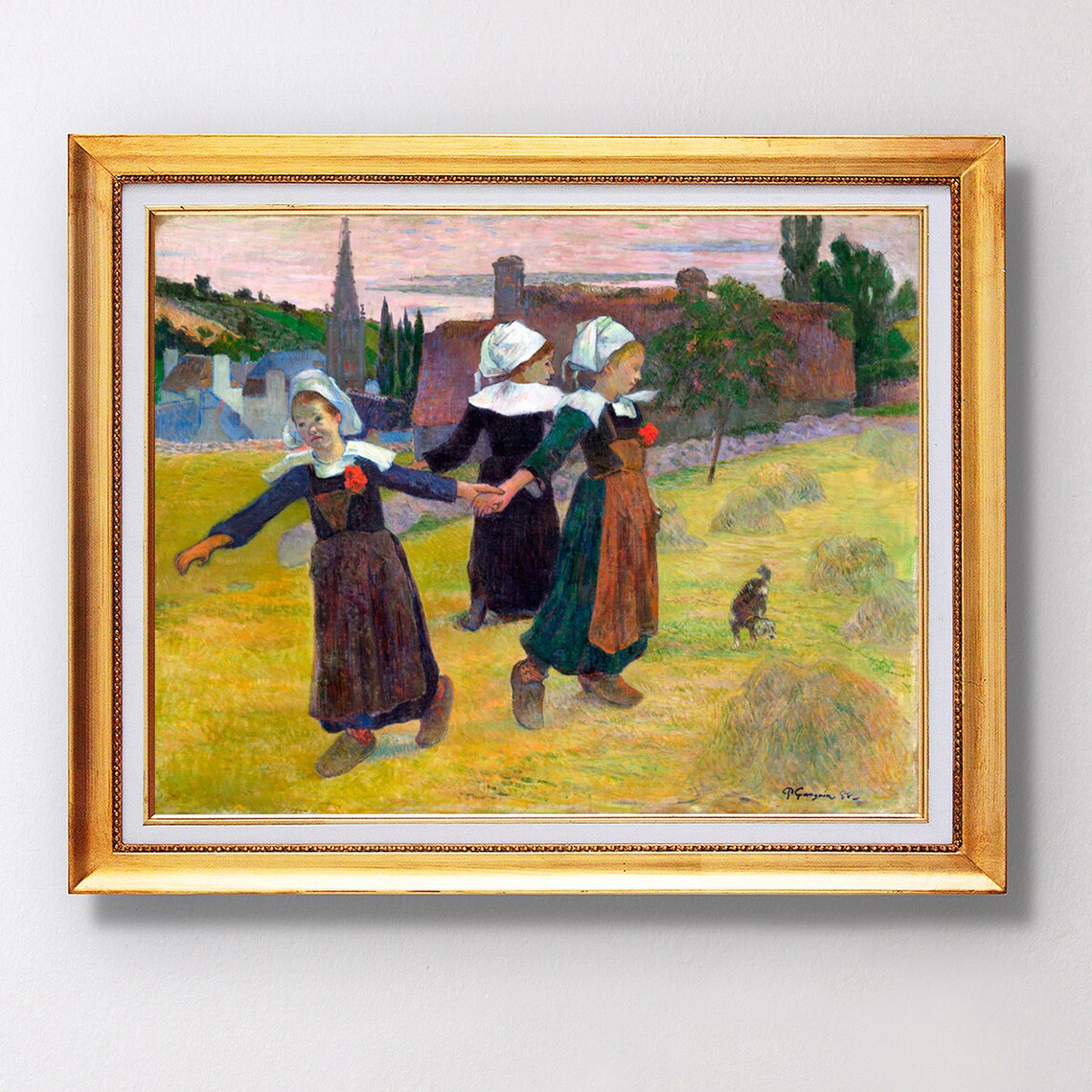 Paul Gauguin Breton Girls Dancing Pont Aven 1888 Folk Dance Poster