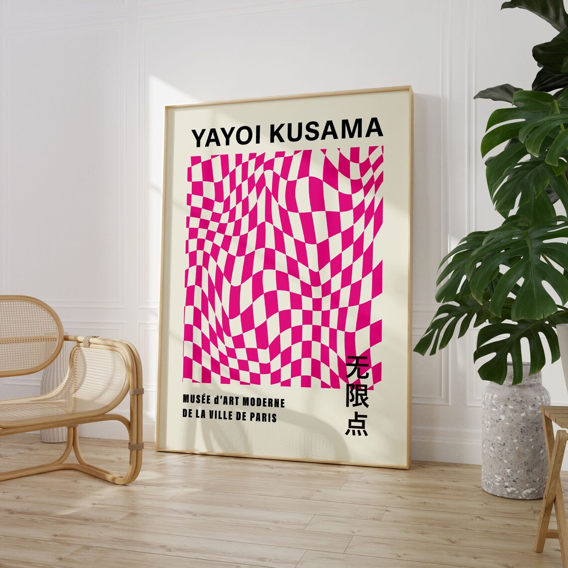 Yayoi Kusama Exhibition Poster, Japandi Decor Print