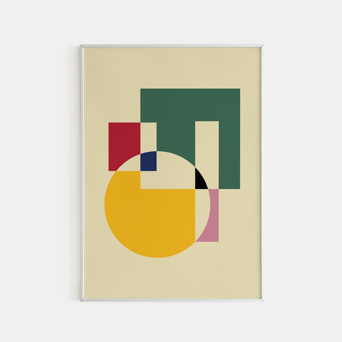 Bauhaus Vintage Museum Poster, Geometric Art Print