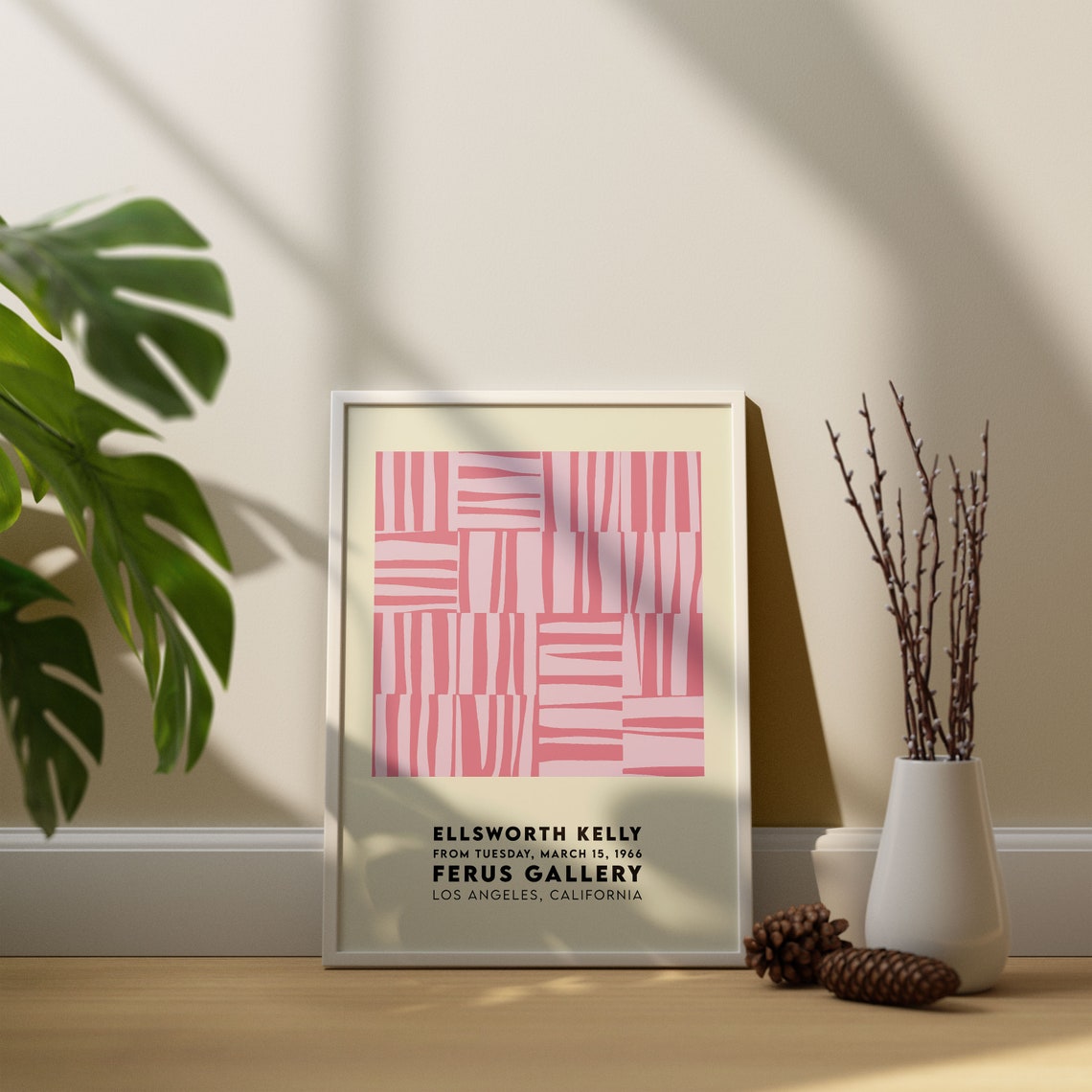 Ellsworth Kelly Pink Stripes Ferus Gallery Art Exhibition Poster - Image 5