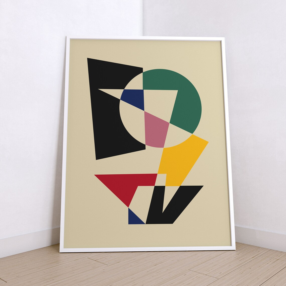 Bauhaus Colorful Abstract Shapes Geometric Retro Modernist Poster - Image 2
