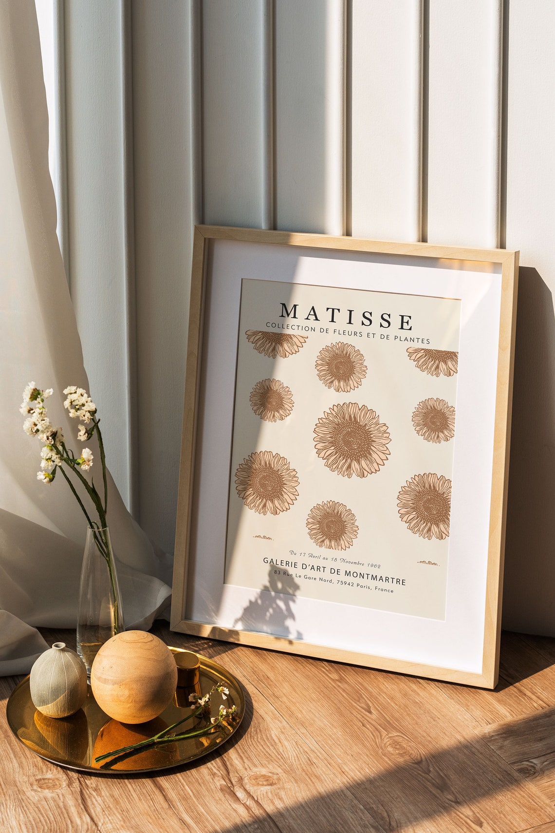 Matisse Flower Market Golden Gerbera Botanical 1989 Exhibition Print - Image 3