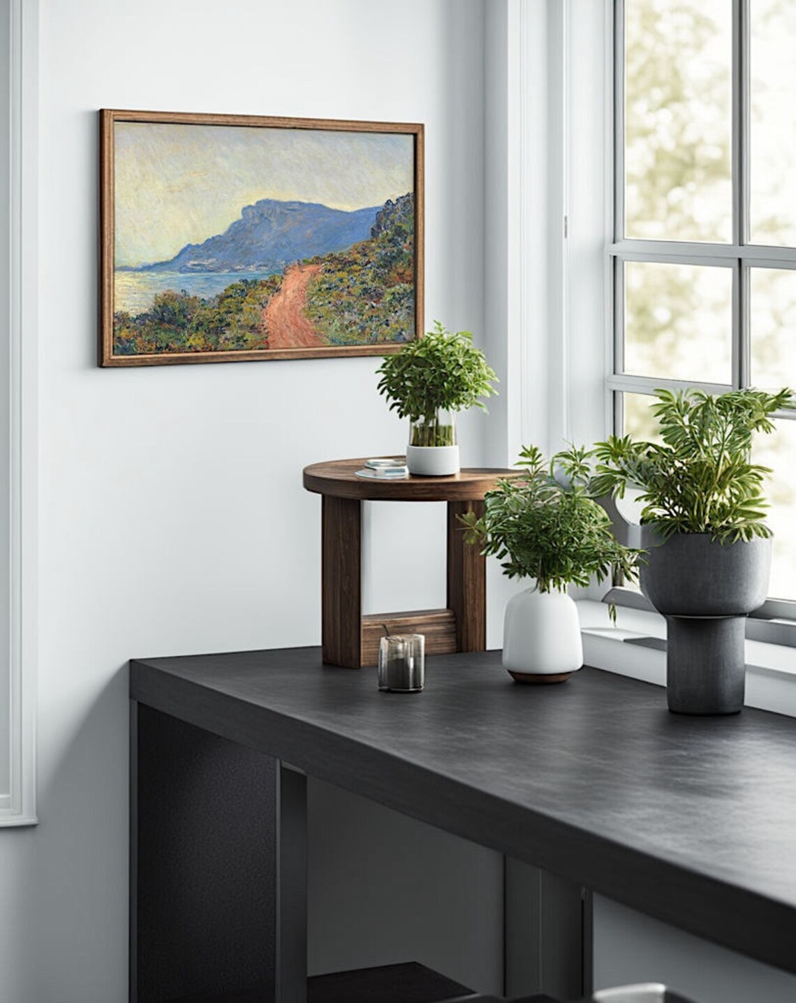 Coastal Landscape, Impressionist Antique Decor - Image 2