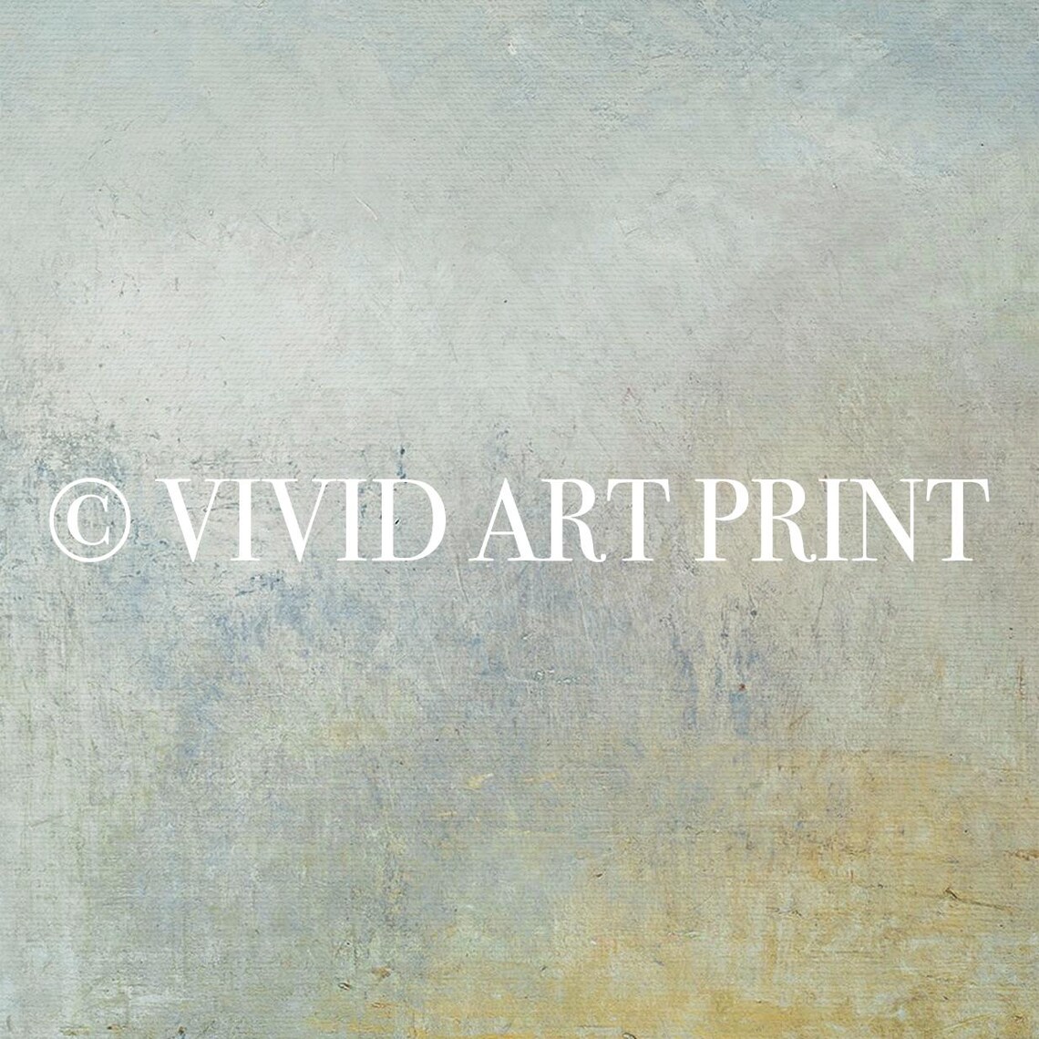Moody Abstract Oil Painting, Vintage Skyscape Art Print - Image 4