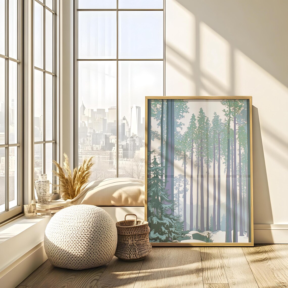 Rugged Pine Tree Wall Hanging Masculine Wall Art Art Alpha Male Guy Apartment Decor Over Bed Wall Art - Image 2