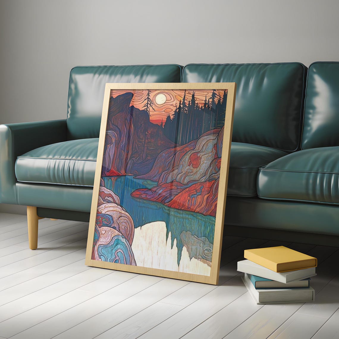 River Canyon Wall Hanging Abstract Masculine Wall Art Art Alpha Male Guy Apartment Decor Over Bed Art - Image 5