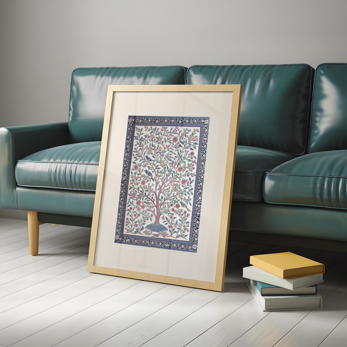 Kashmiri Style Textile Art Print, Vintage Decor - Image 5