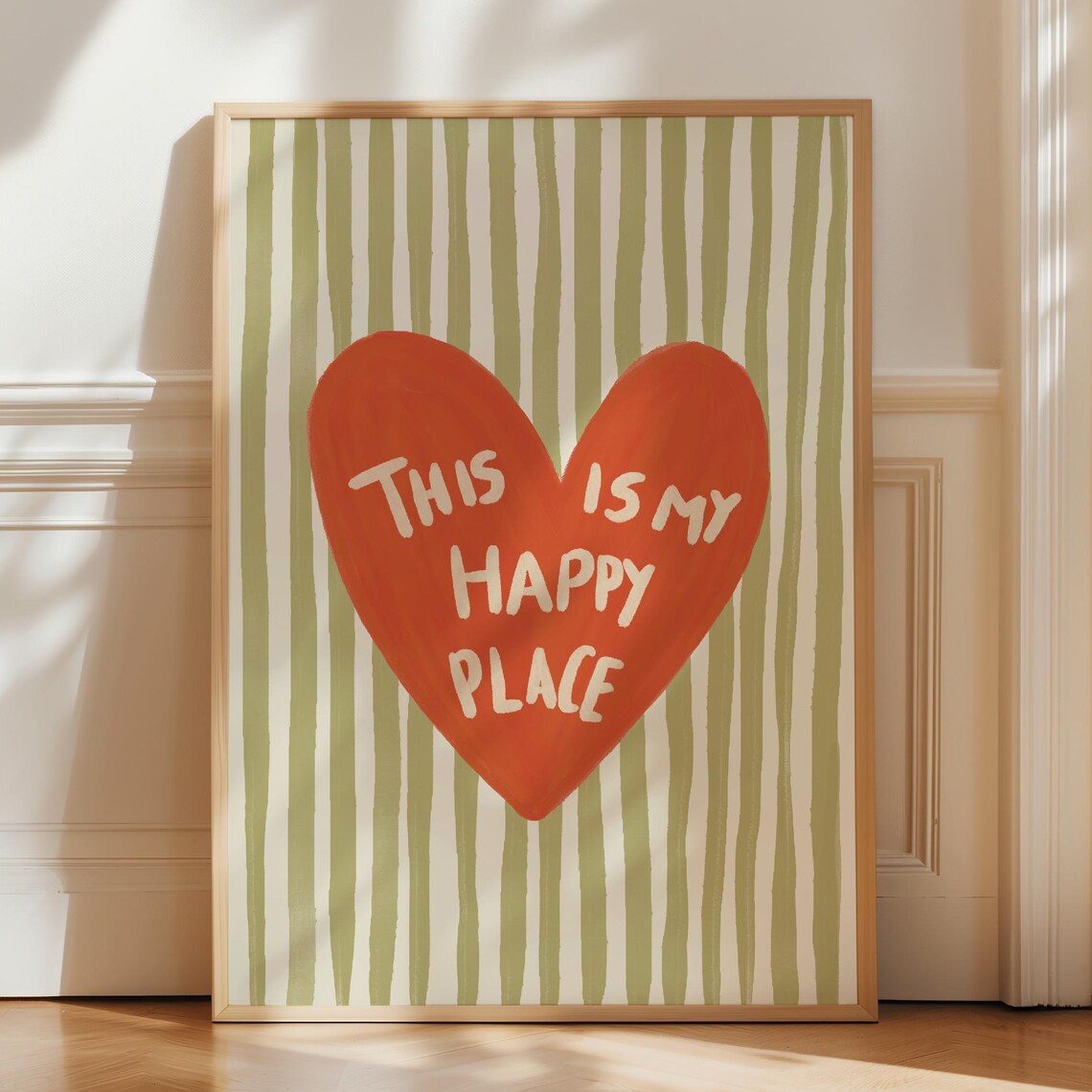 This Is My Happy Place Retro Love Poster