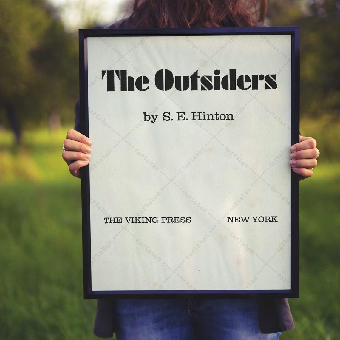 The Outsiders S E Hinton Title Page 1967 First Edition Book Poster - Image 3
