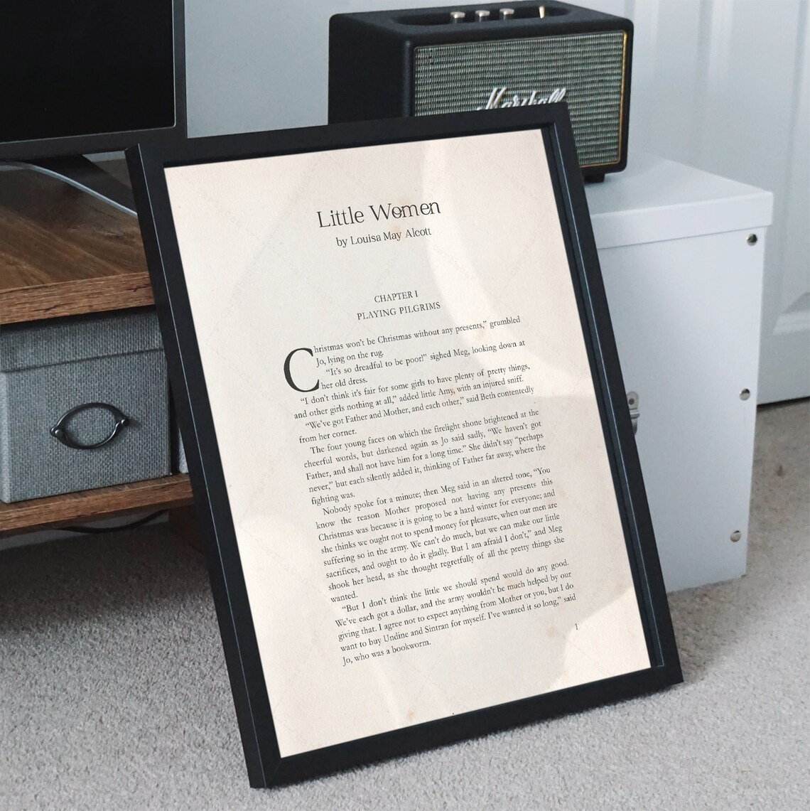 Little Women Chapter 1, Louisa May Alcott Art Print - Image 2