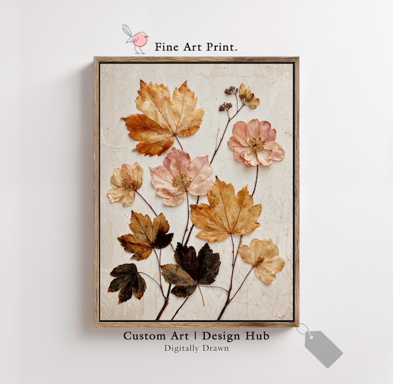 Neutral Botanical Wall Art Print