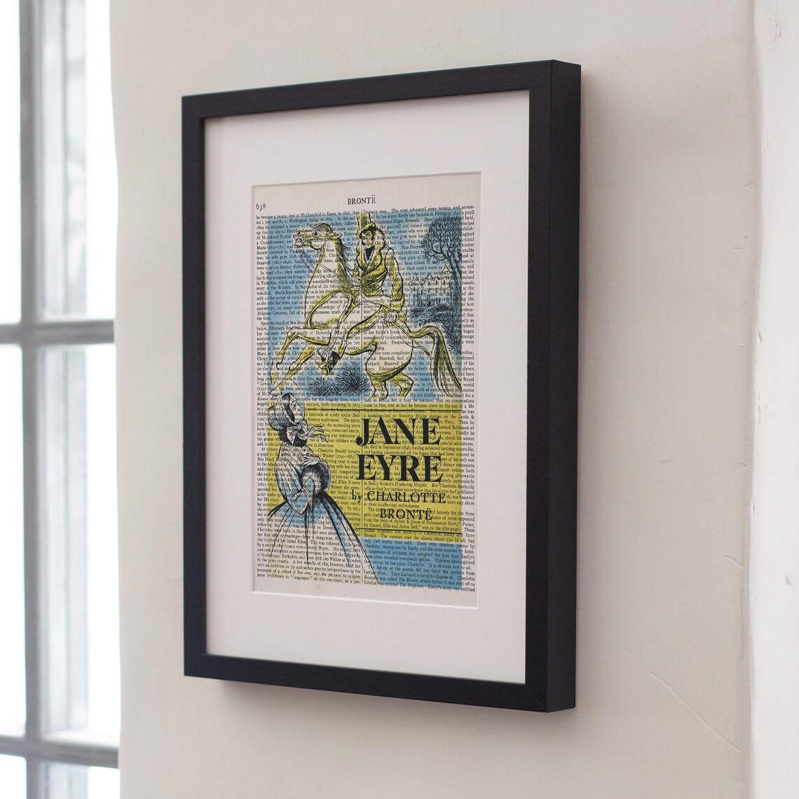 Charlotte Bronte Jane Eyre Horseback Illustration Dictionary Page Print - Image 4