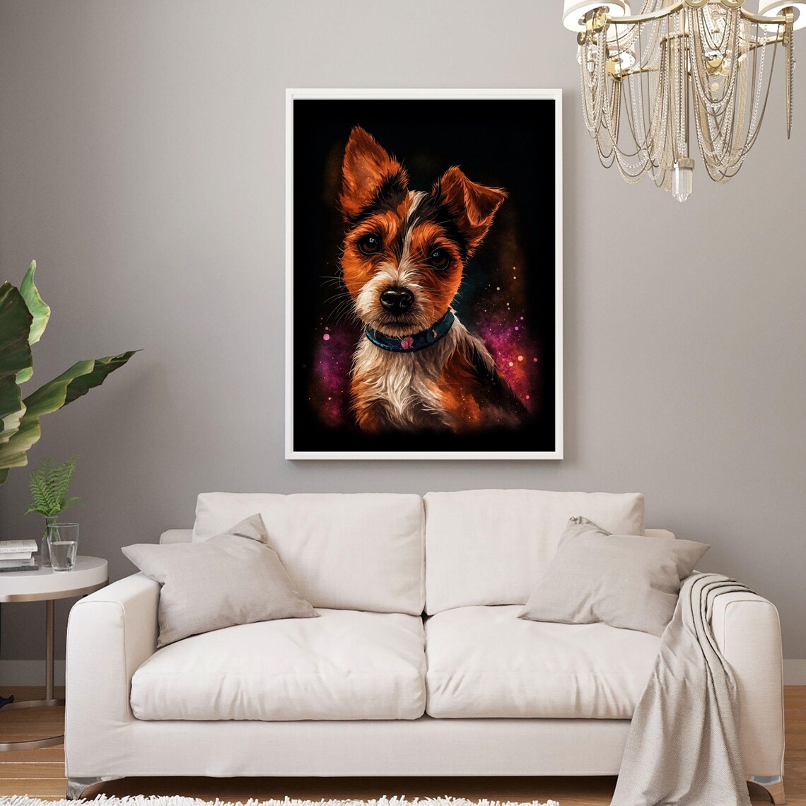 Jack Russell Terrier Starry Night Galaxy Dog Portrait Poster - Image 4