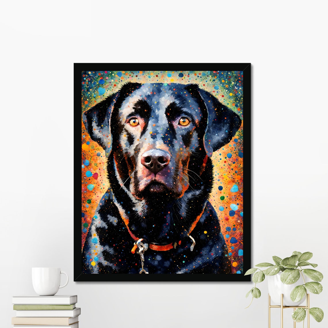 Black Retriever Print Dog Prints Modern Dog Painting Print Cute Dog Wall Art Colorful Dog Prints Retriever Dog Art Kids Room Decor - Image 3