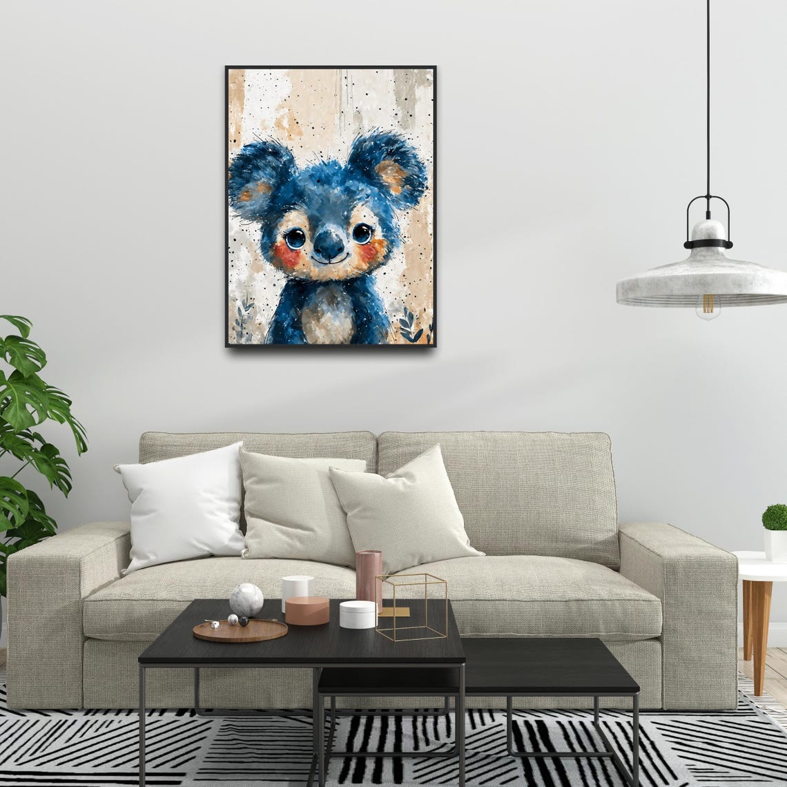 Baby Koala Painting Art Print Cute Koala Portrait Australian Animal Art Kids Room Decor Nursery Wall Art Animal Lover Gift 8x10 24x36 - Image 2