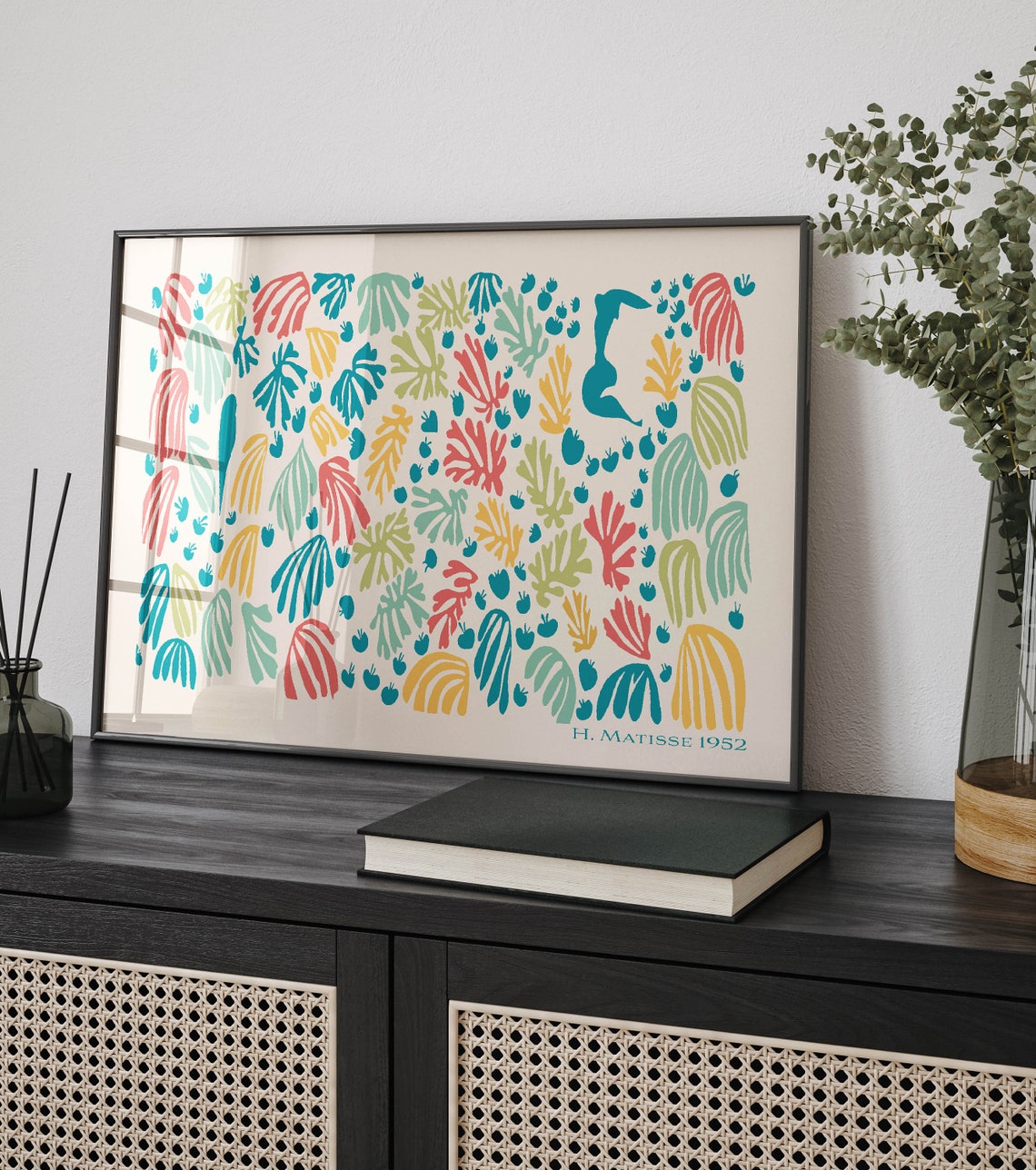 Henri Matisse Colorful Leaf Pattern 1952 Botanical Cutout Poster - Image 2