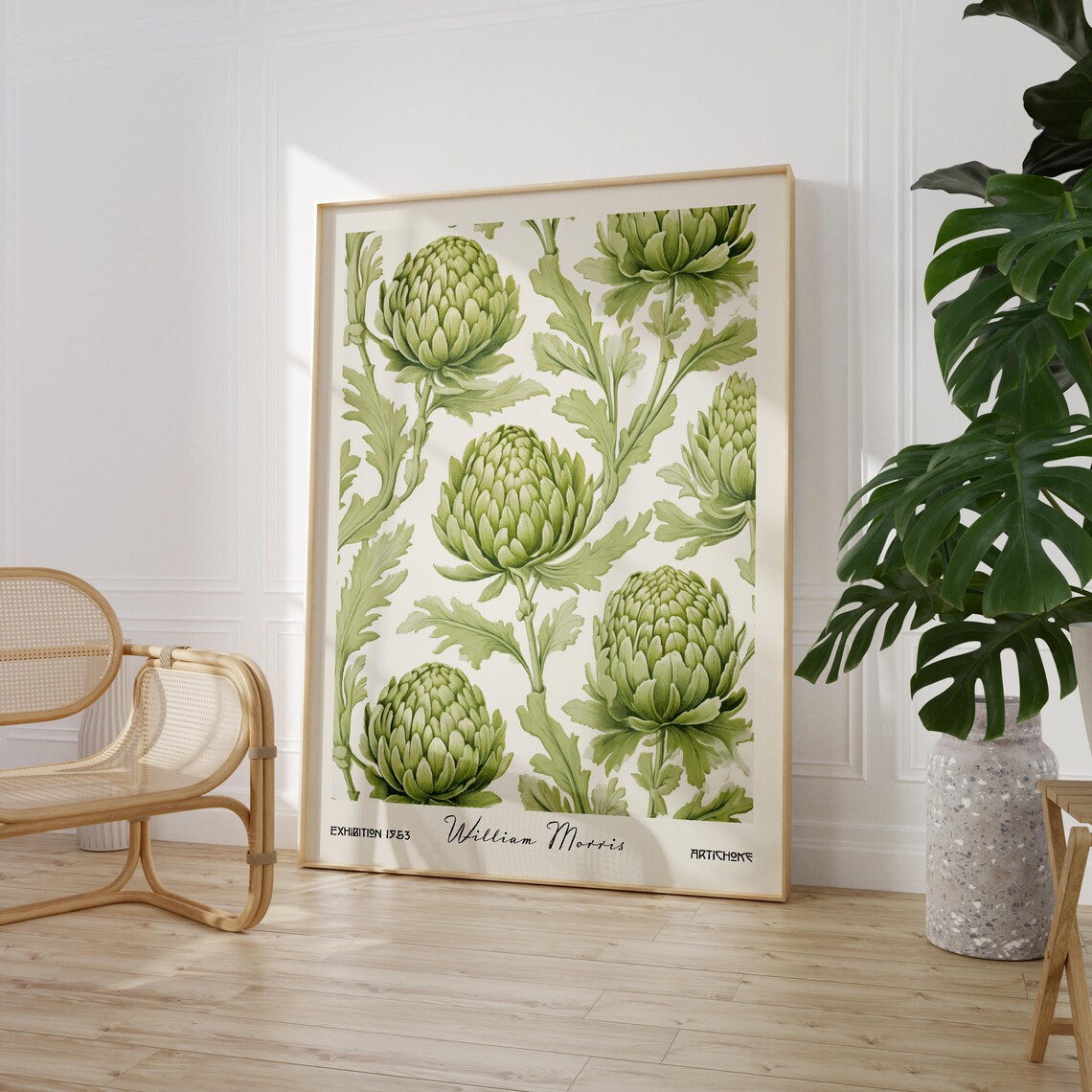 Artichoke Kitchen Print William Morris Botanical Wall Art Cooking Decor Printed On Luxury Paper - Image 2