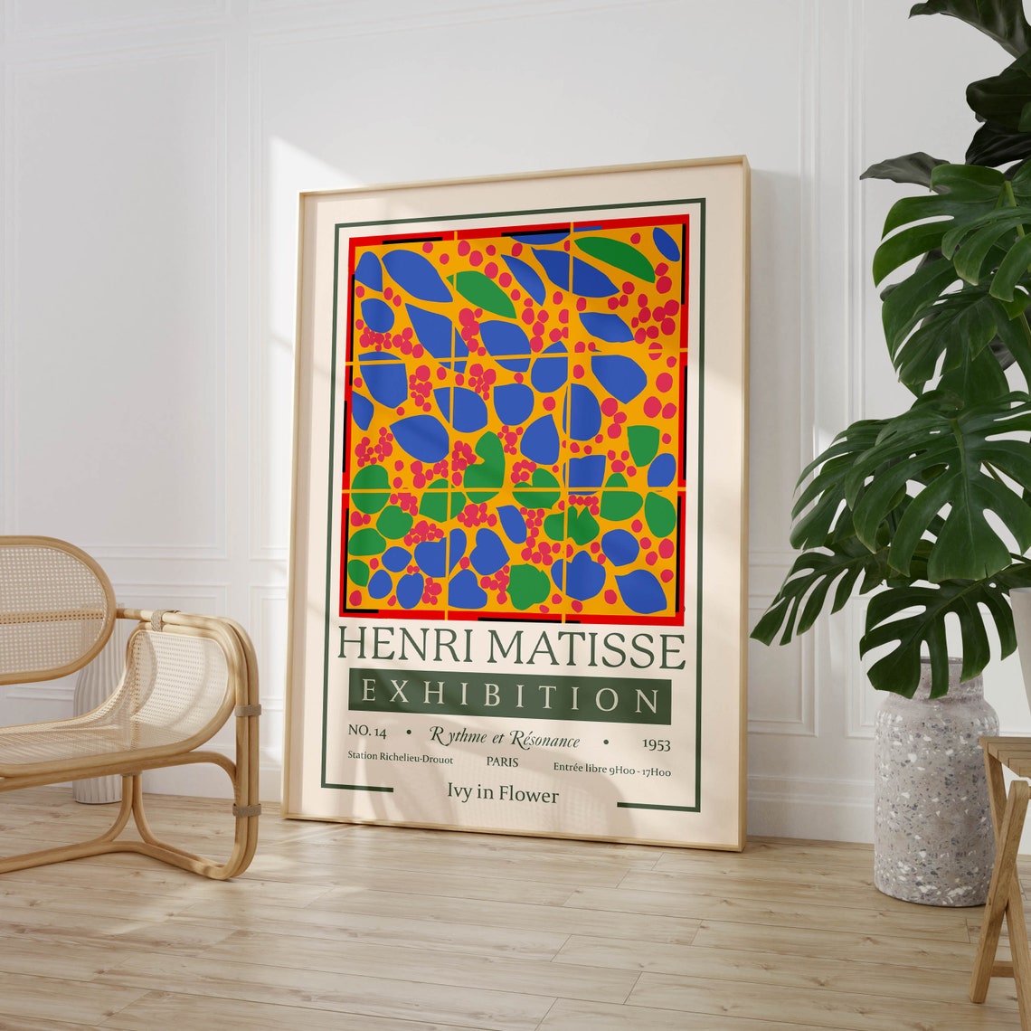 Henri Matisse Ivy in Flower 1953 Botanical Exhibition Cutouts Poster