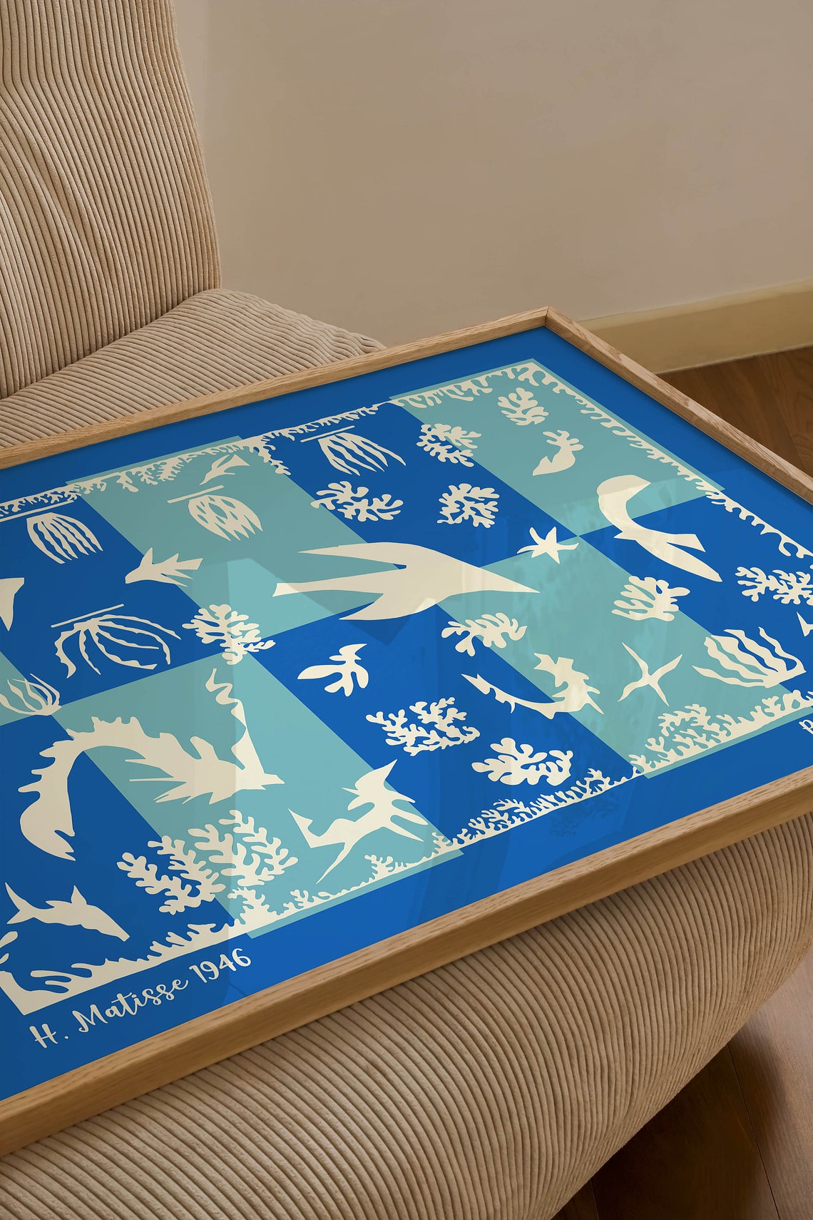 Henri Matisse Polynesia The Sea 1946 Deep Blue Marine Cutouts Poster - Image 2