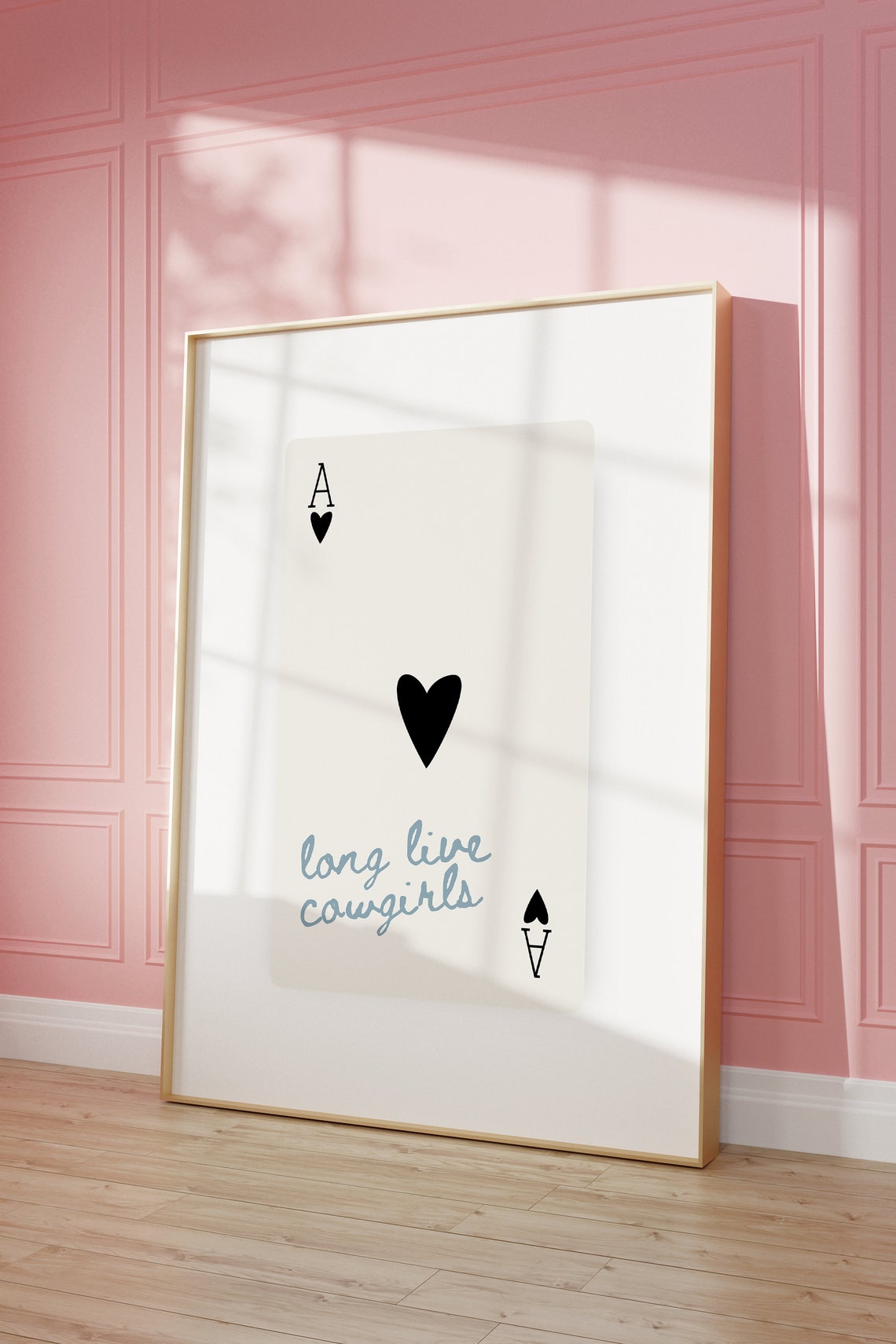 Long Live Cowgirls Ace of Hearts Script Western Coastal Dorm Poster - Image 2