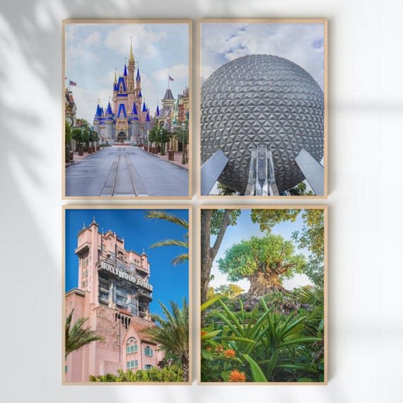 Walt Disney World Icons Travel Poster, Magic Kingdom