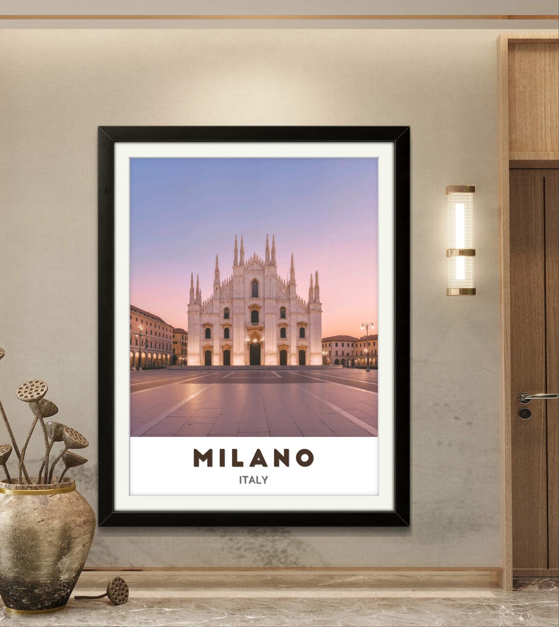 Milano Italy Duomo Di Milano Dusk Square Cathedral Glow Poster