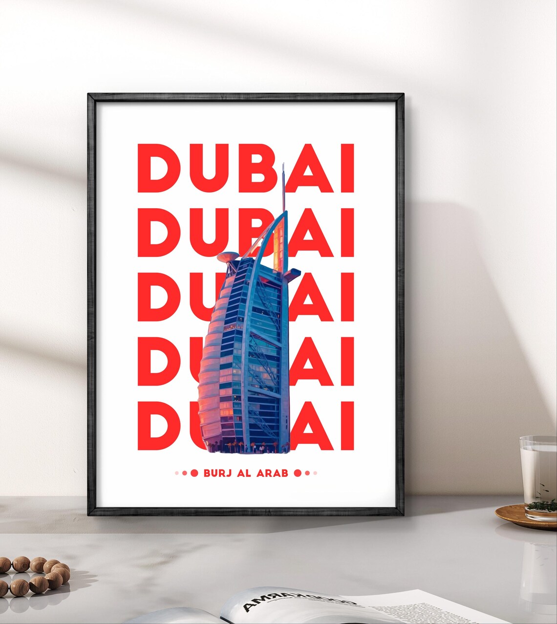 Dubai Burj Al Arab - Modern UAE Landmark Art Print - Image 3