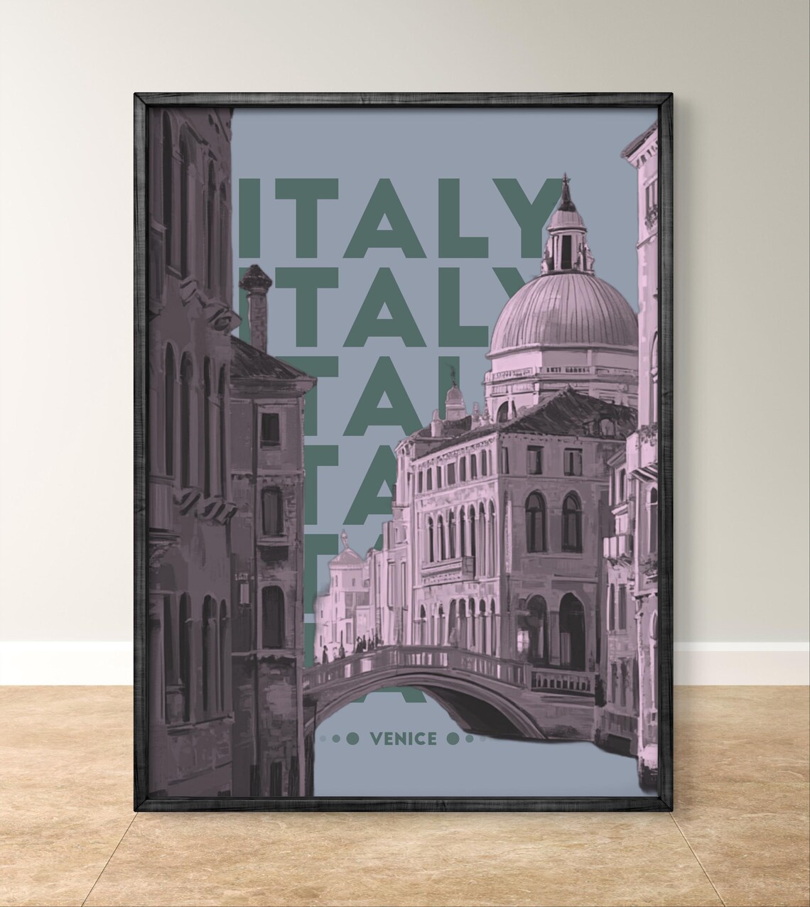 Italy Venice Travel Poster, Venetian Architecture - Image 2