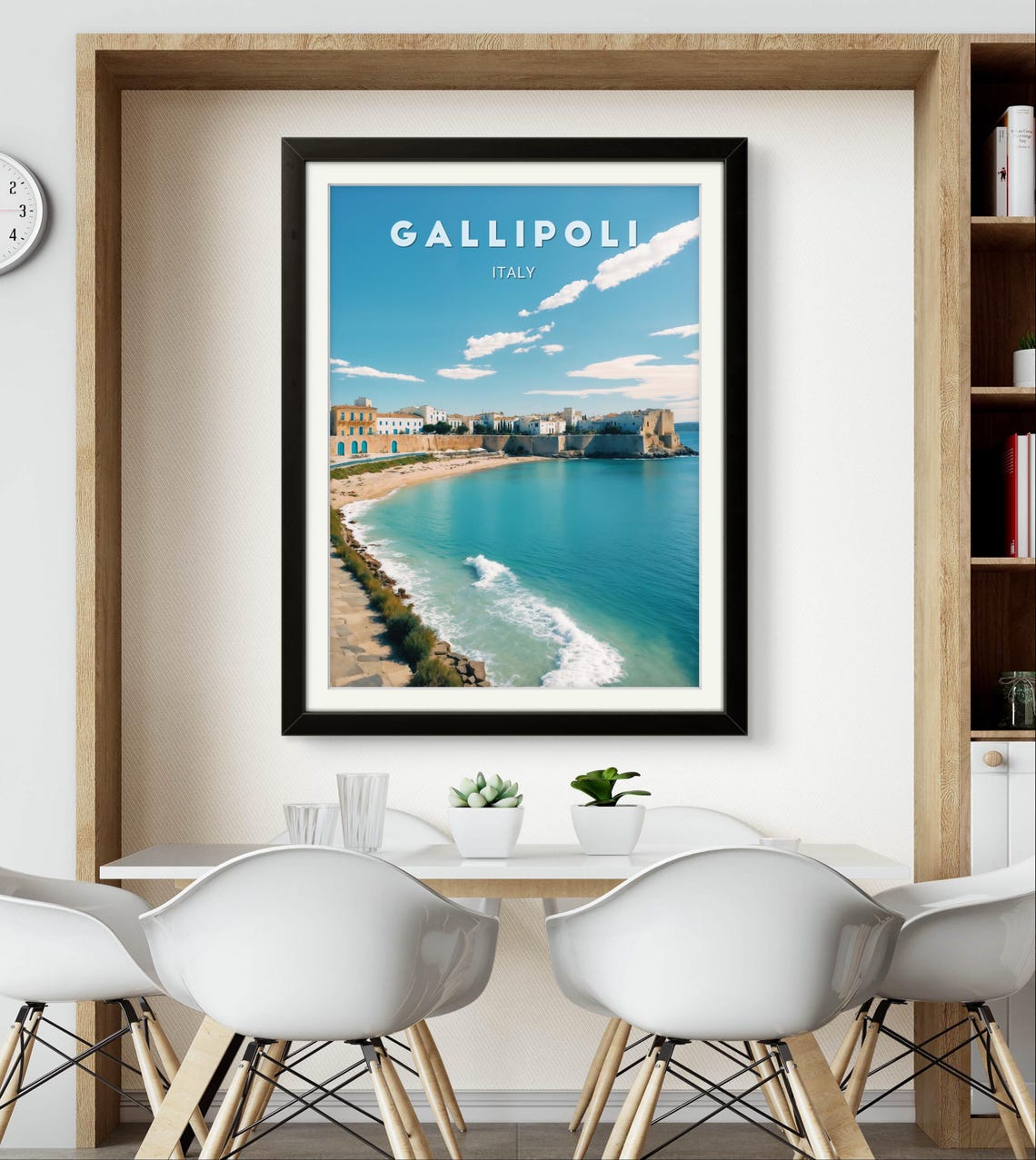 Gallipoli Italy Turquoise Beach Old Town Coastal Travel Poster - Image 2
