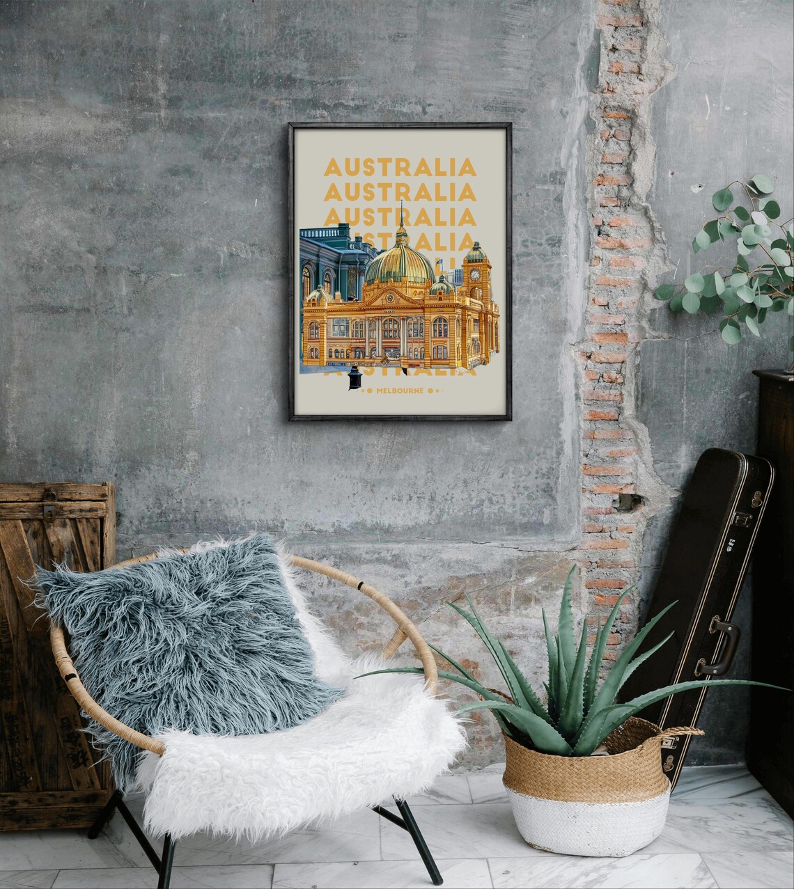 Melbourne Travel Print, Flinders Street Station - Image 3