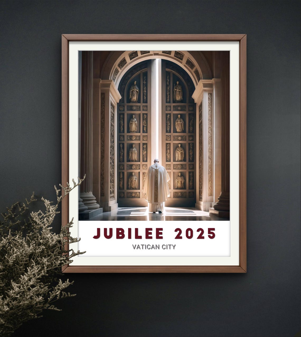 Vatican City Jubilee 2025 Holy Door Pilgrimage Faith Art Poster - Image 2