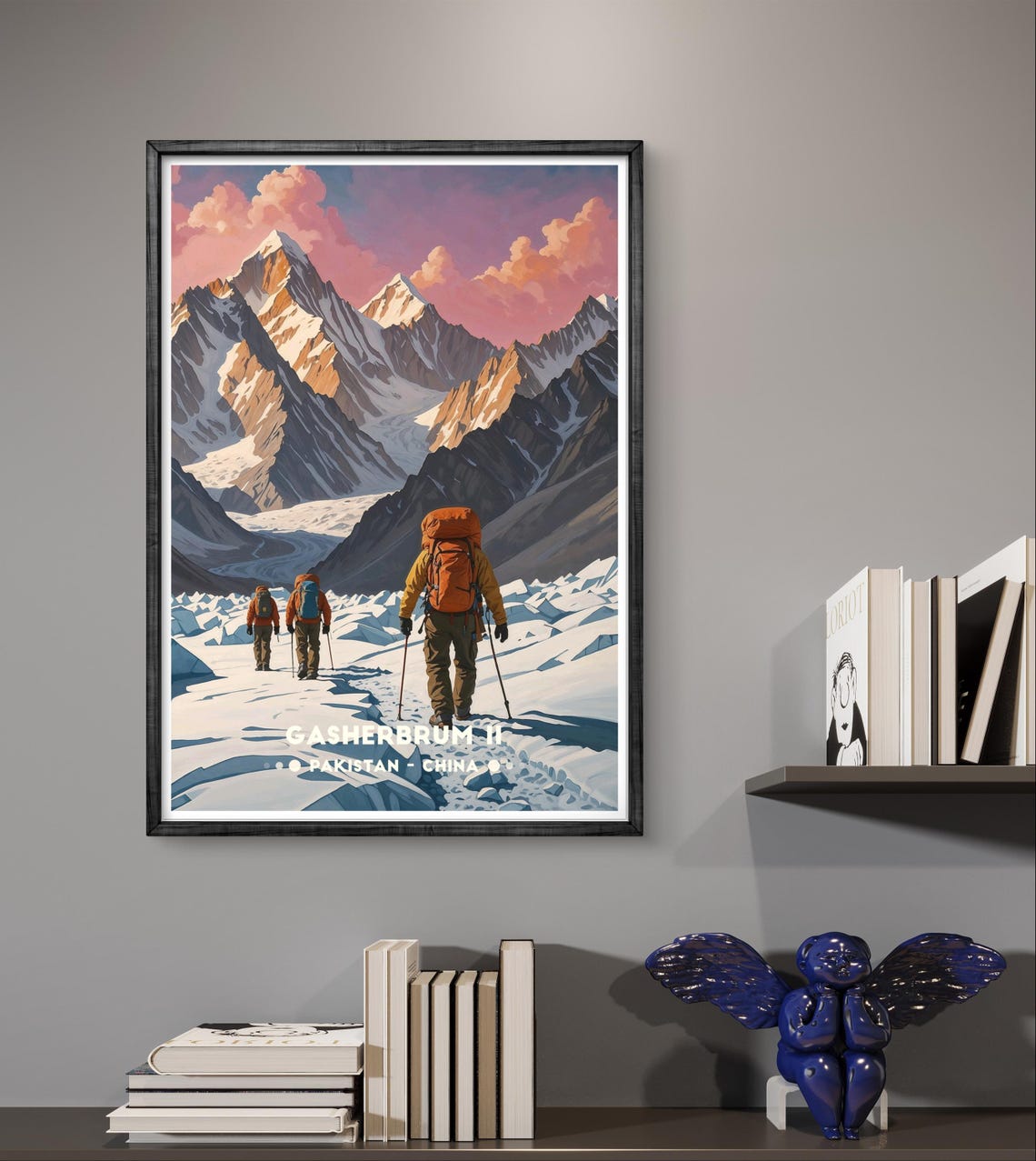 Gasherbrum II Glacier Trek Karakoram Pakistan Mountains Sunset Poster - Image 4
