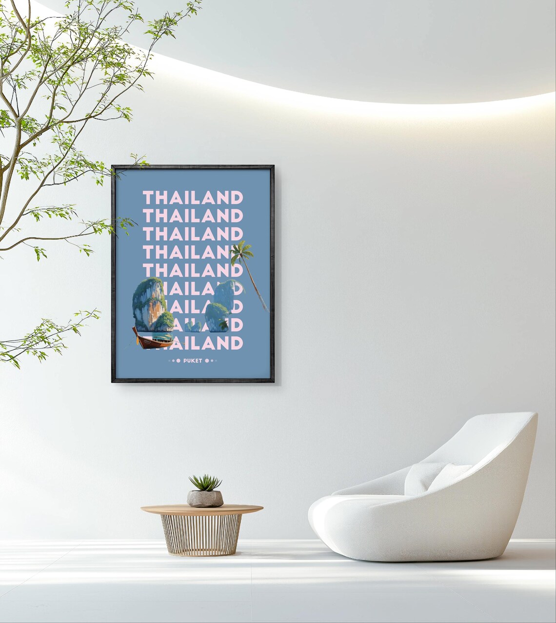 Thailand Poster, Phuket Tropical Beach Travel Poster - Image 2