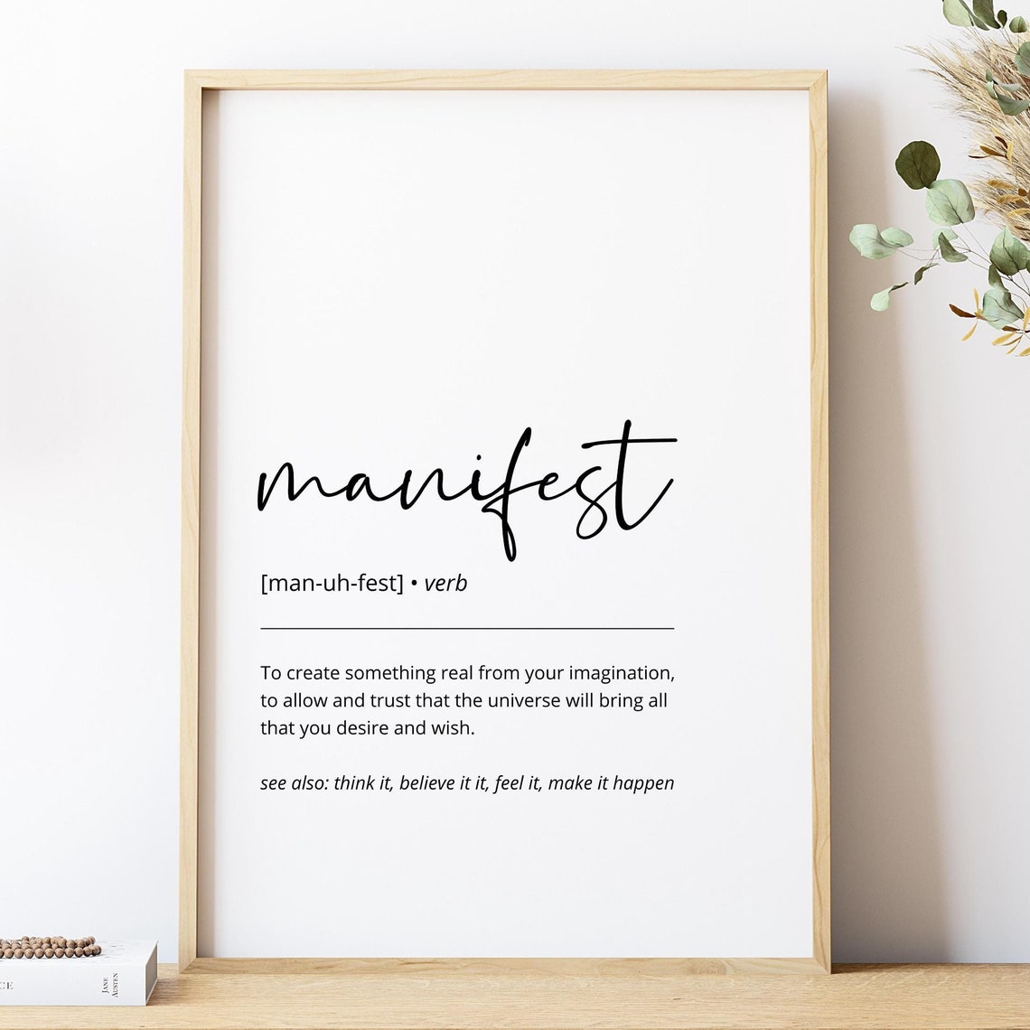 Manifest Definition Print Manifest Print Manifest Poster Law Of Attraction Poster Manifest Sign Affirmation Prints Law Of Attraction